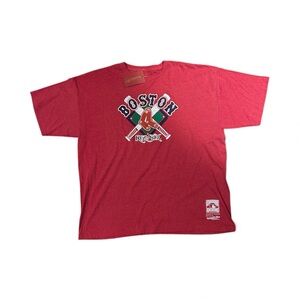 Mitchell & Ness Red Boston Graphic Tee
